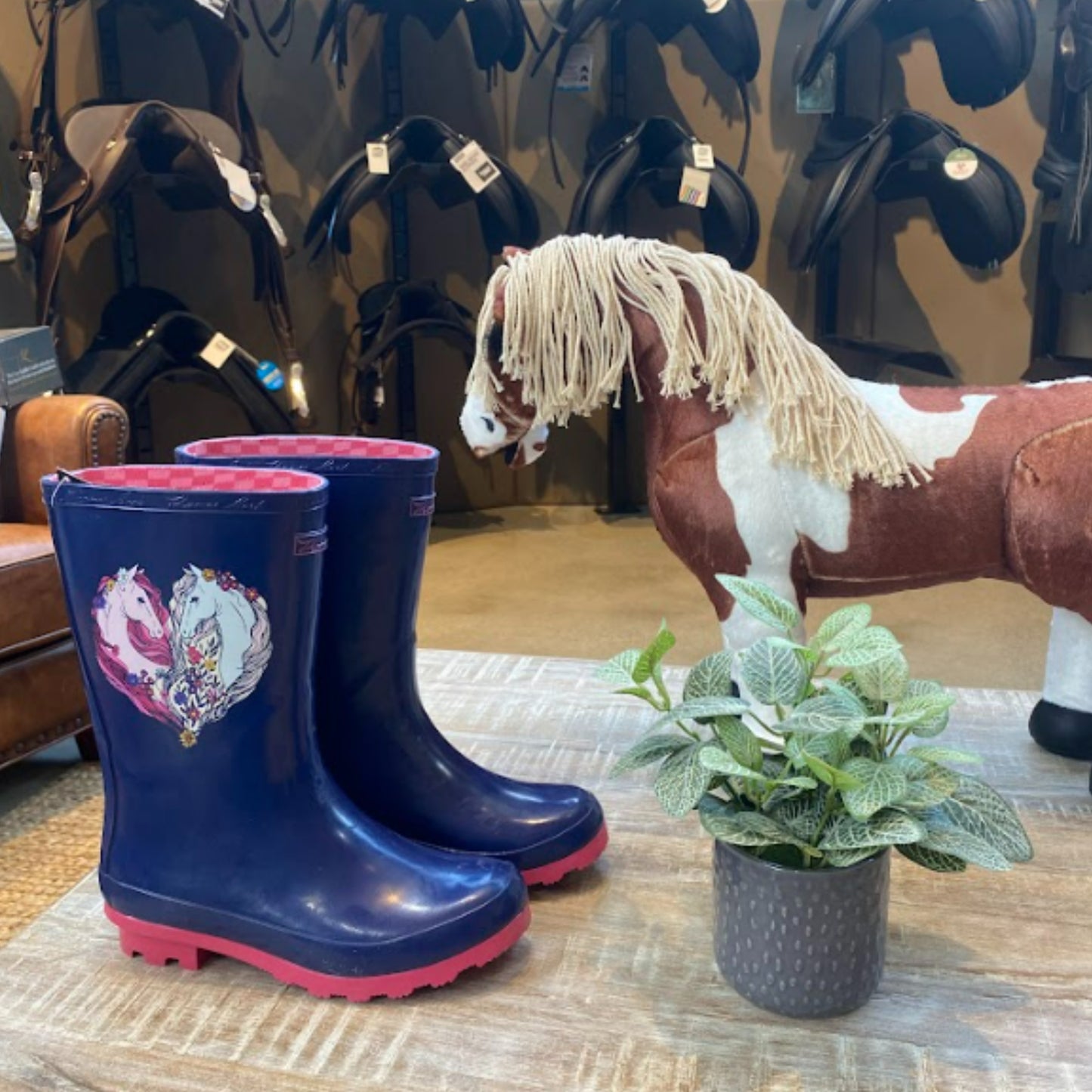 Thomas Cook Kids Horse Heart Gumboots - EQ Saddlery