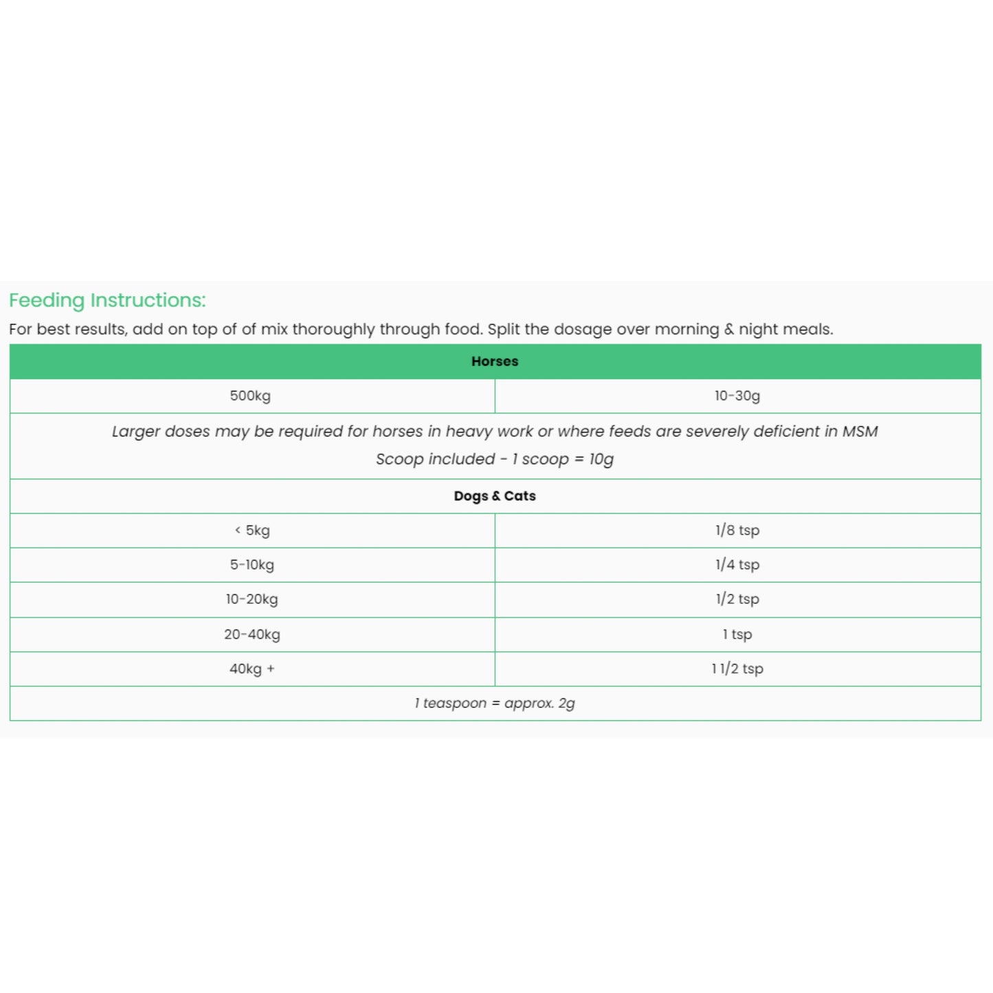 EAC Equine In-Fusion MSM - EQ Saddlery
