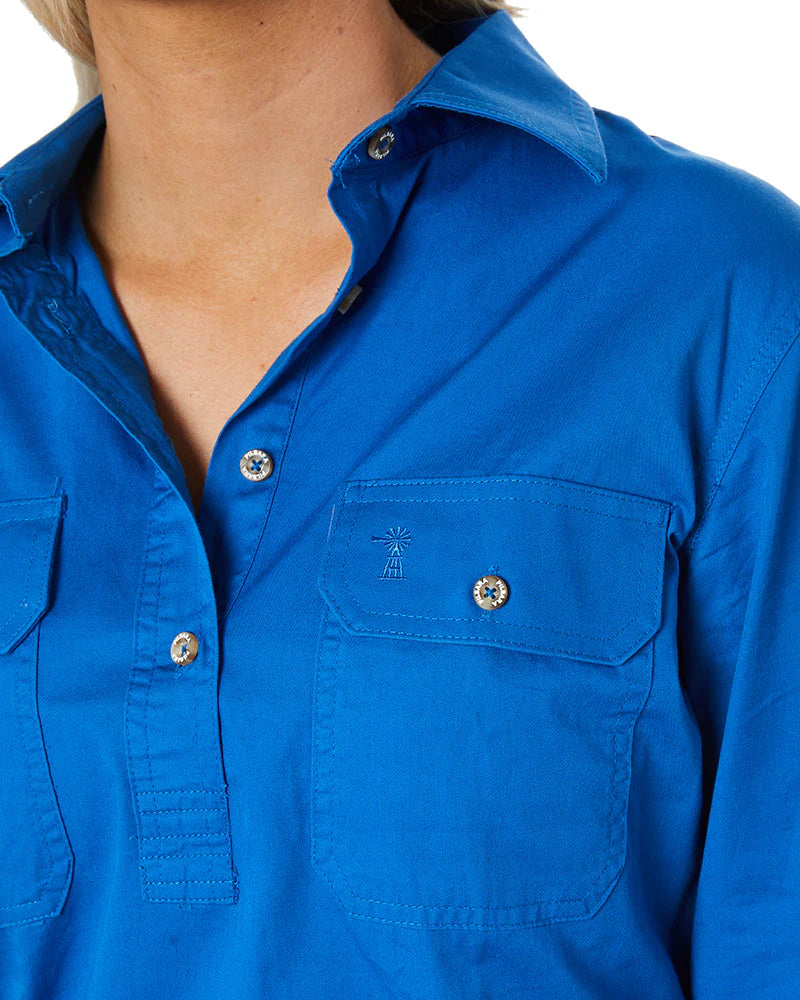 Pilbara Womens Closed Front Long Sleeve Shirt