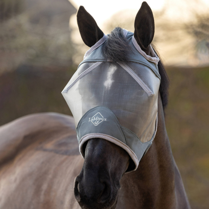 LeMieux ArmourShield Pro Standard Fly Mask - Grey - EQ Saddlery
