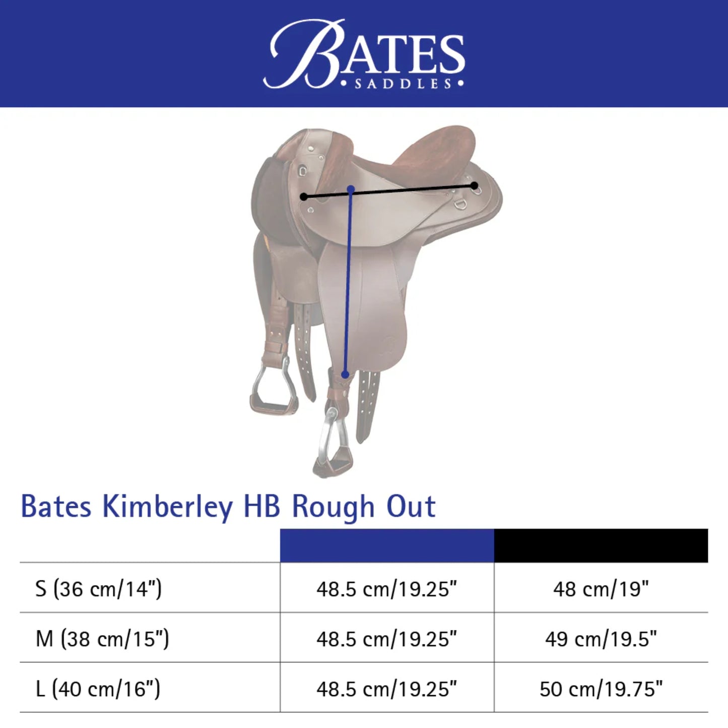 Bates Kimberley Half Breed Rough Out Saddle