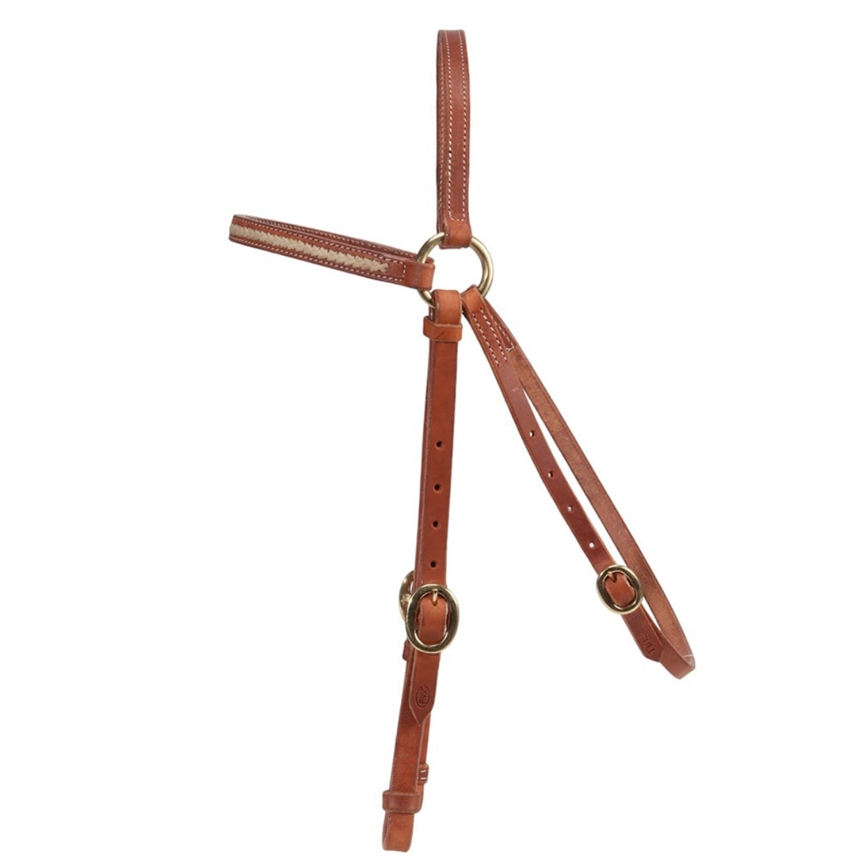 Fort Worth Barcoo Bridle w Natural Rawhide Browband