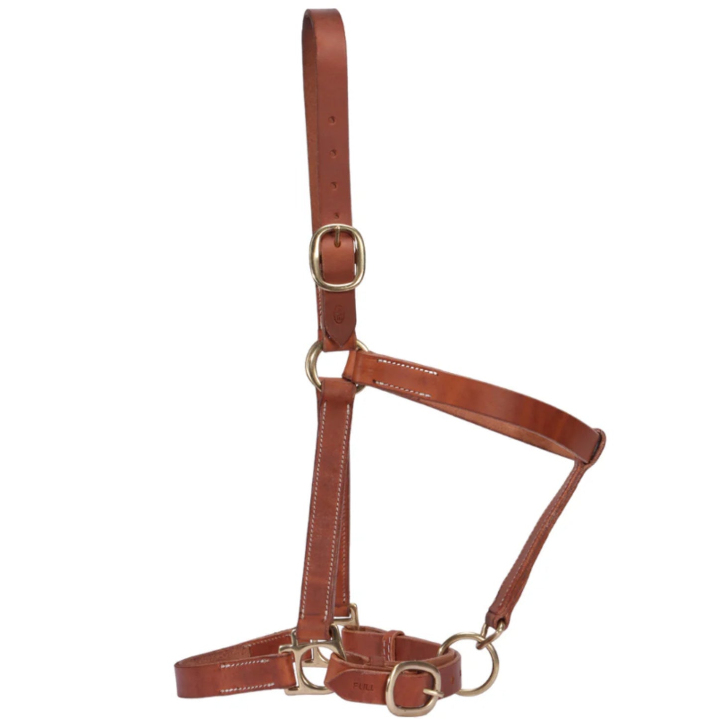 Fort Worth Leather Halter w Curb Adjustment - EQ Saddlery