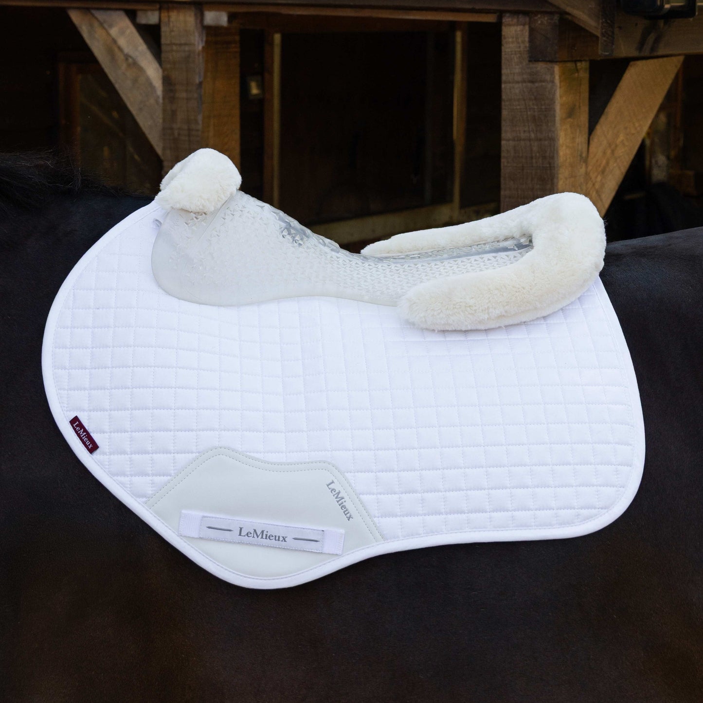 LeMieux Gel-Tek Shaped Faux Wool Half Pad