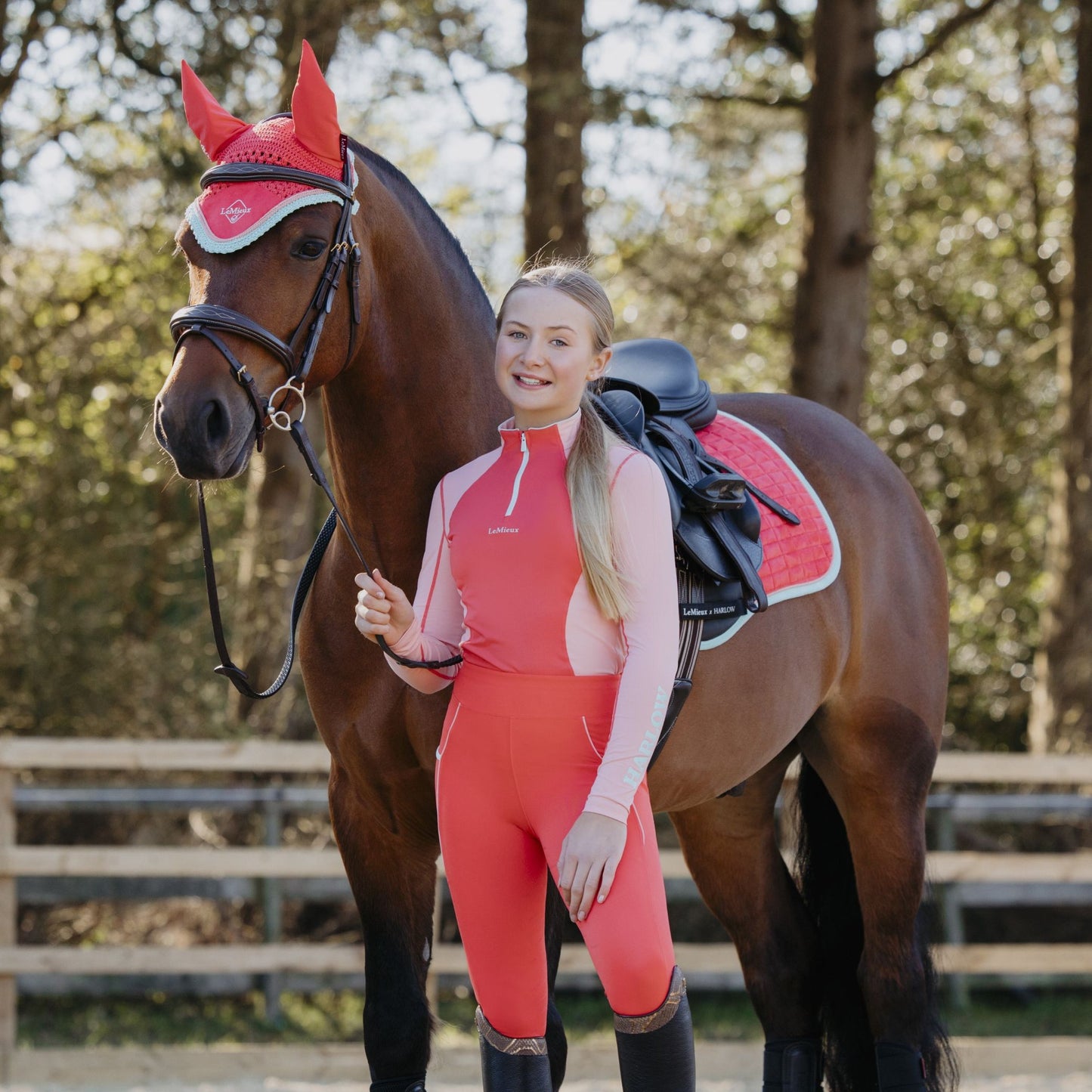Harlow Toy Pony Fly Hood Coral Crush