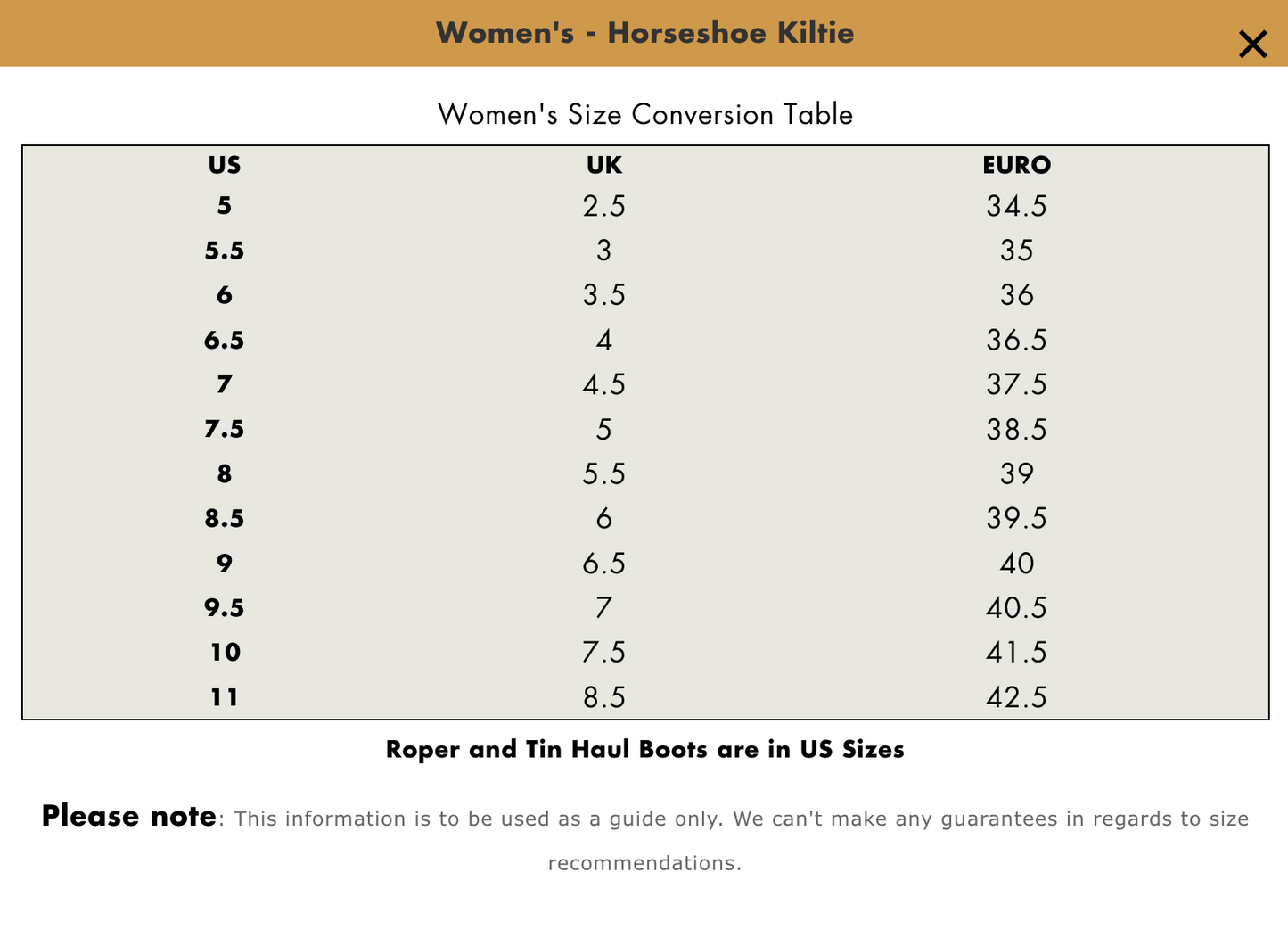 Just Country Womens Horseshoe Kiltie - EQ Saddlery
