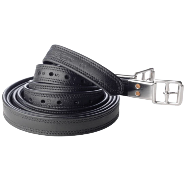Kent and Masters Hide-covered stirrup leathers - EQ Saddlery