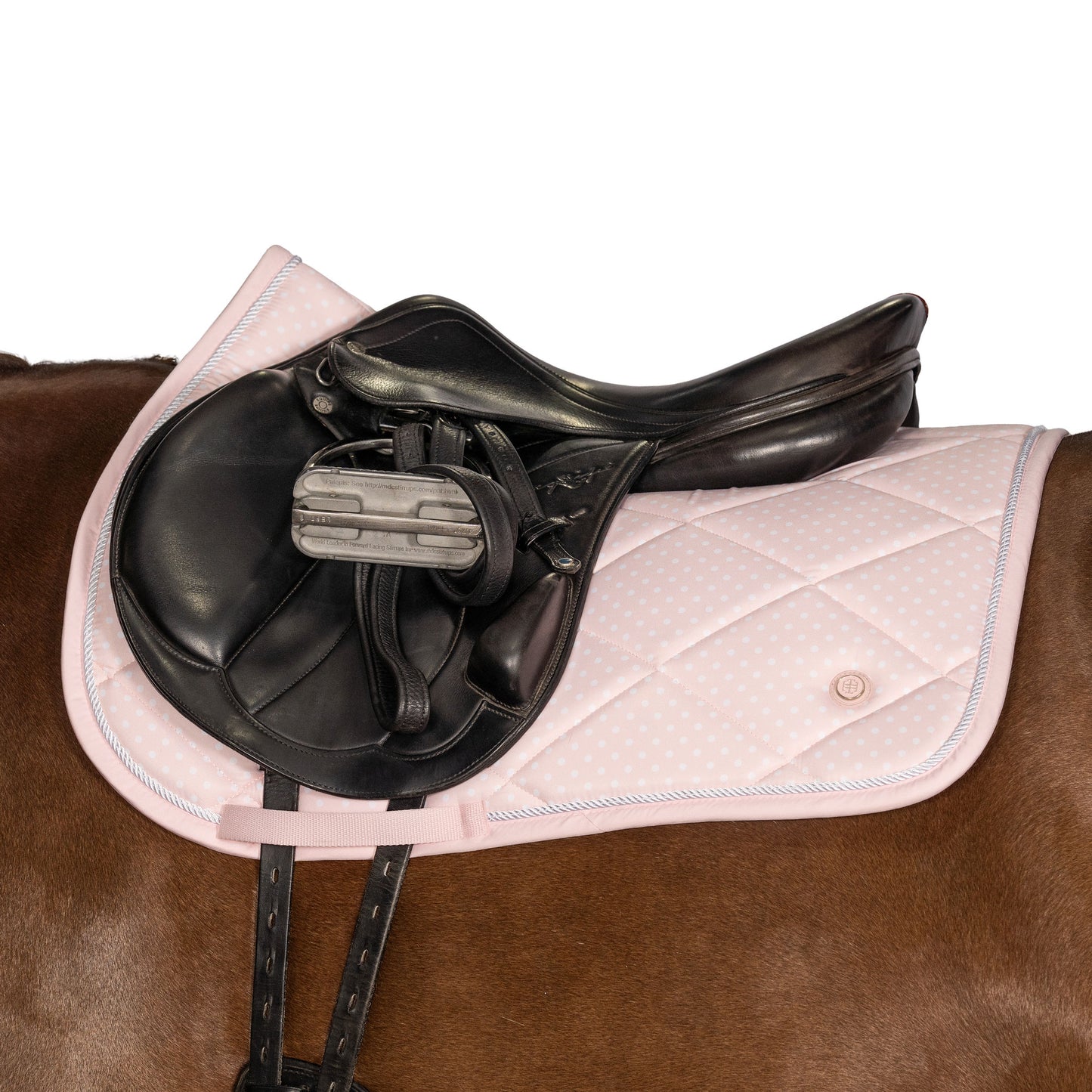 Lara Tweedie Pink Polka Dot Jump Saddle Pad