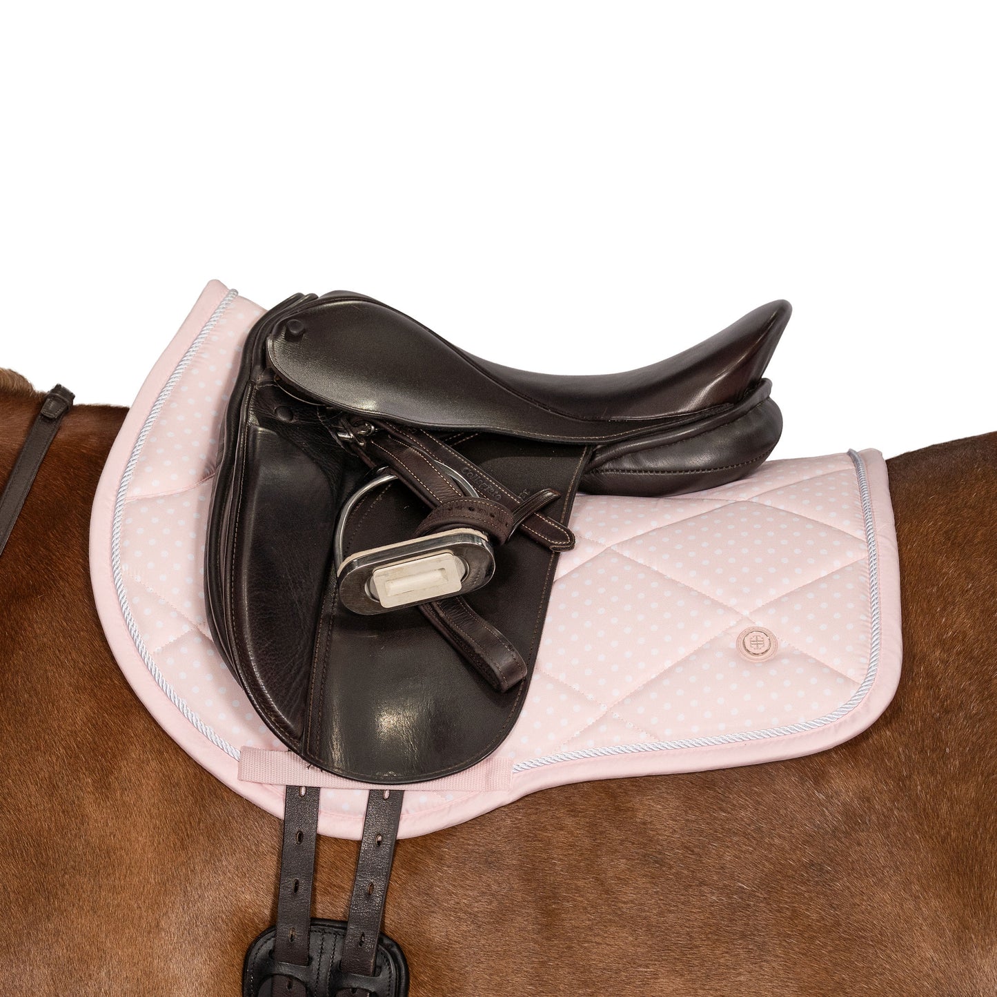 Lara Tweedie Pink Polka Dot Jump Saddle Pad