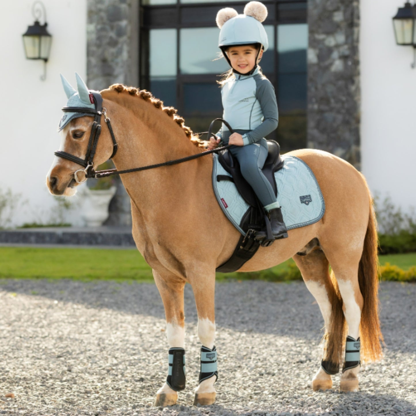 LeMieux Mini Double Pom Hat Silk - EQ Saddlery