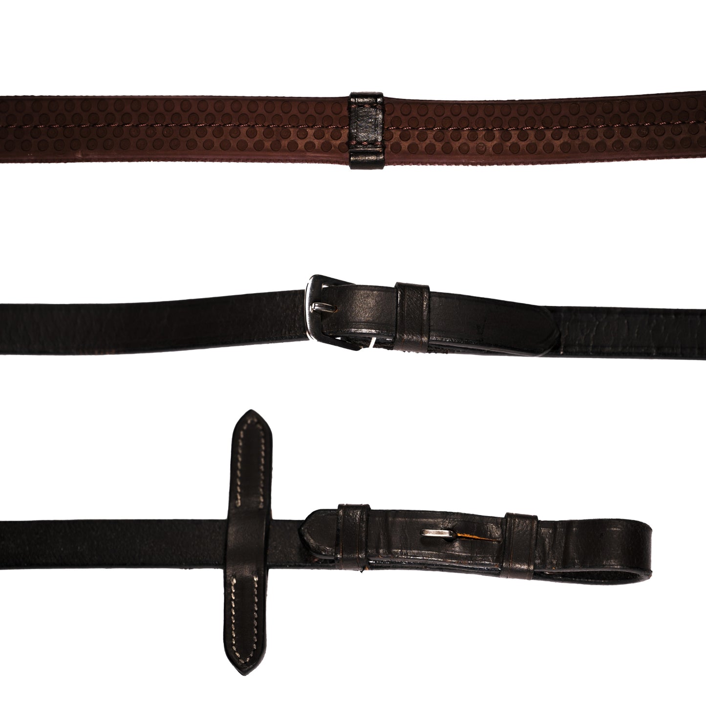 Lumiere Leather n Rubber Grip Reins - EQ Saddlery