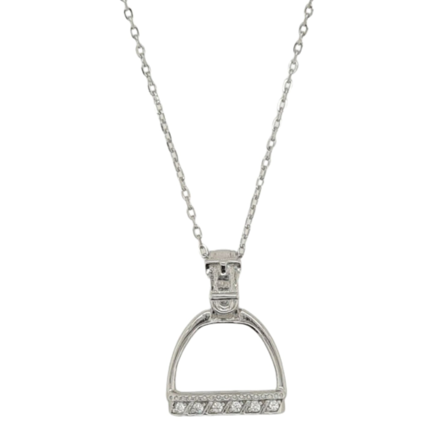 MCJ CZ Stirrup Pendant - EQ Saddlery
