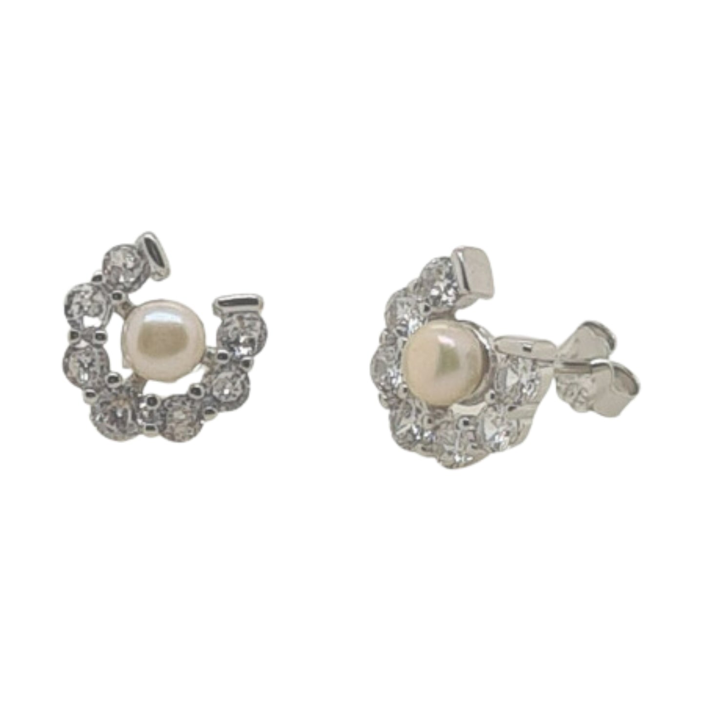 MCJ CZ and Pearl Stud Earrings - EQ Saddlery