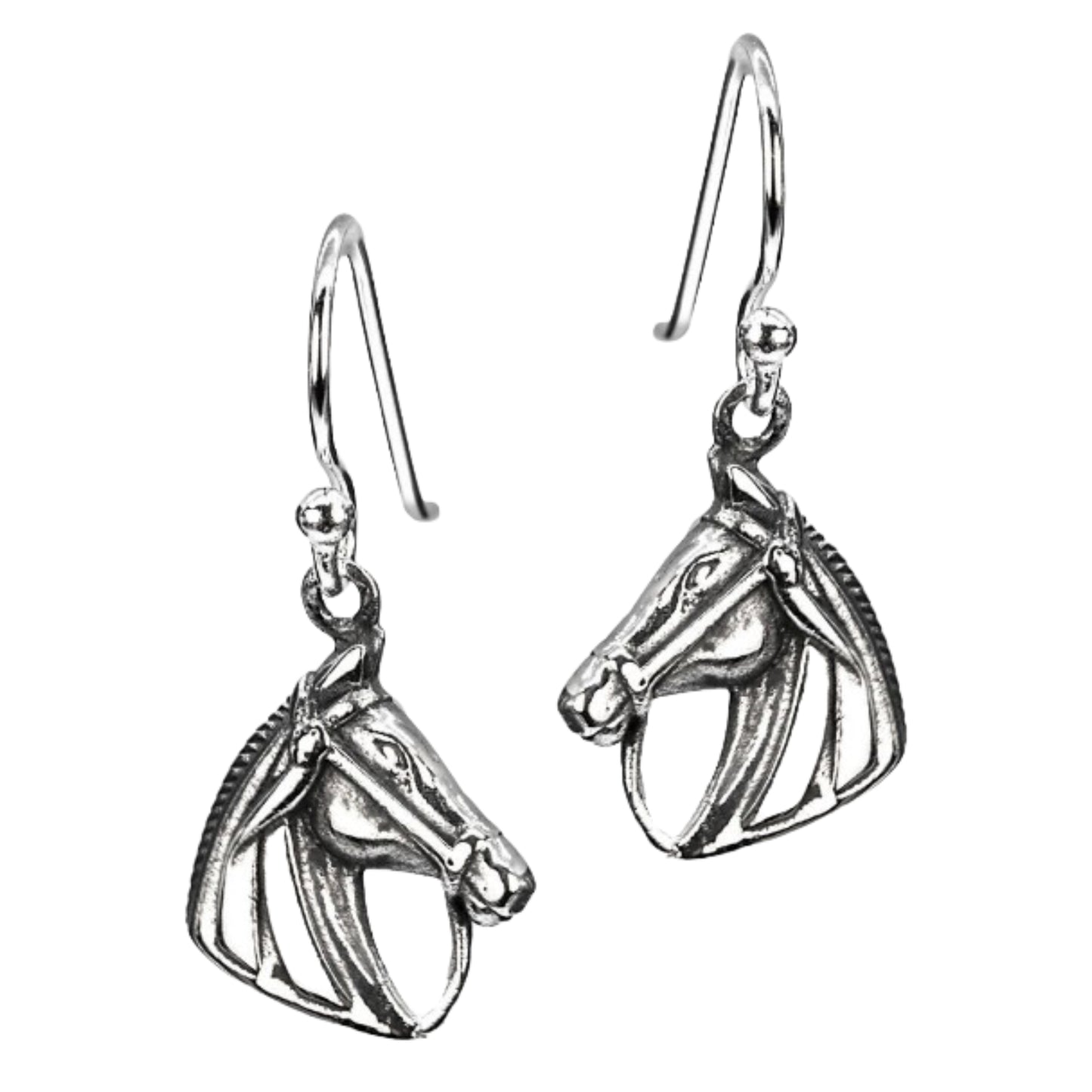 MCJ Horse Head Drop Earrings - EQ Saddlery