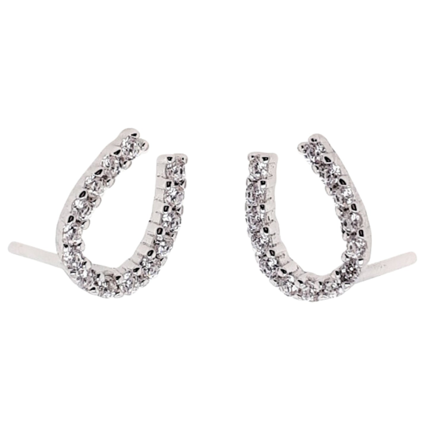 MCJ Horseshoe CZ Earrings - EQ Saddlery