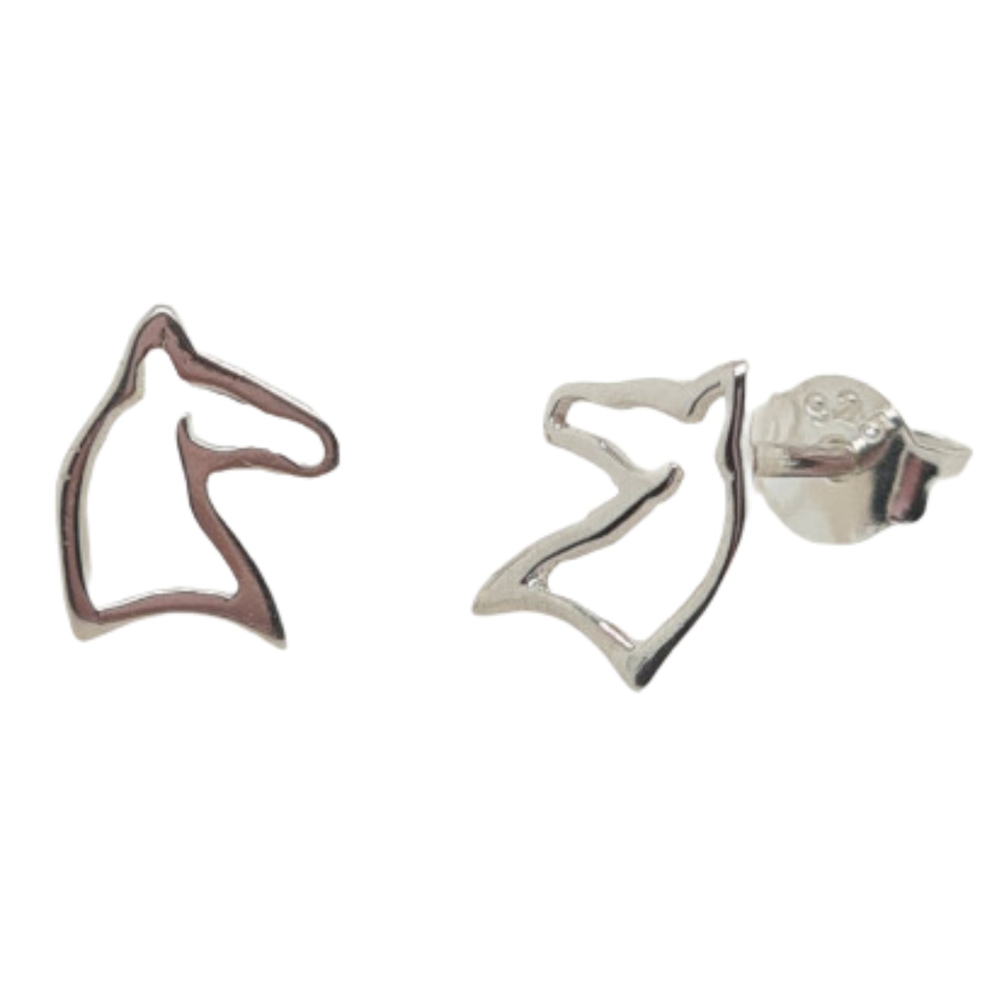 MCJ Open Horse Head Stud Earrings - EQ Saddlery