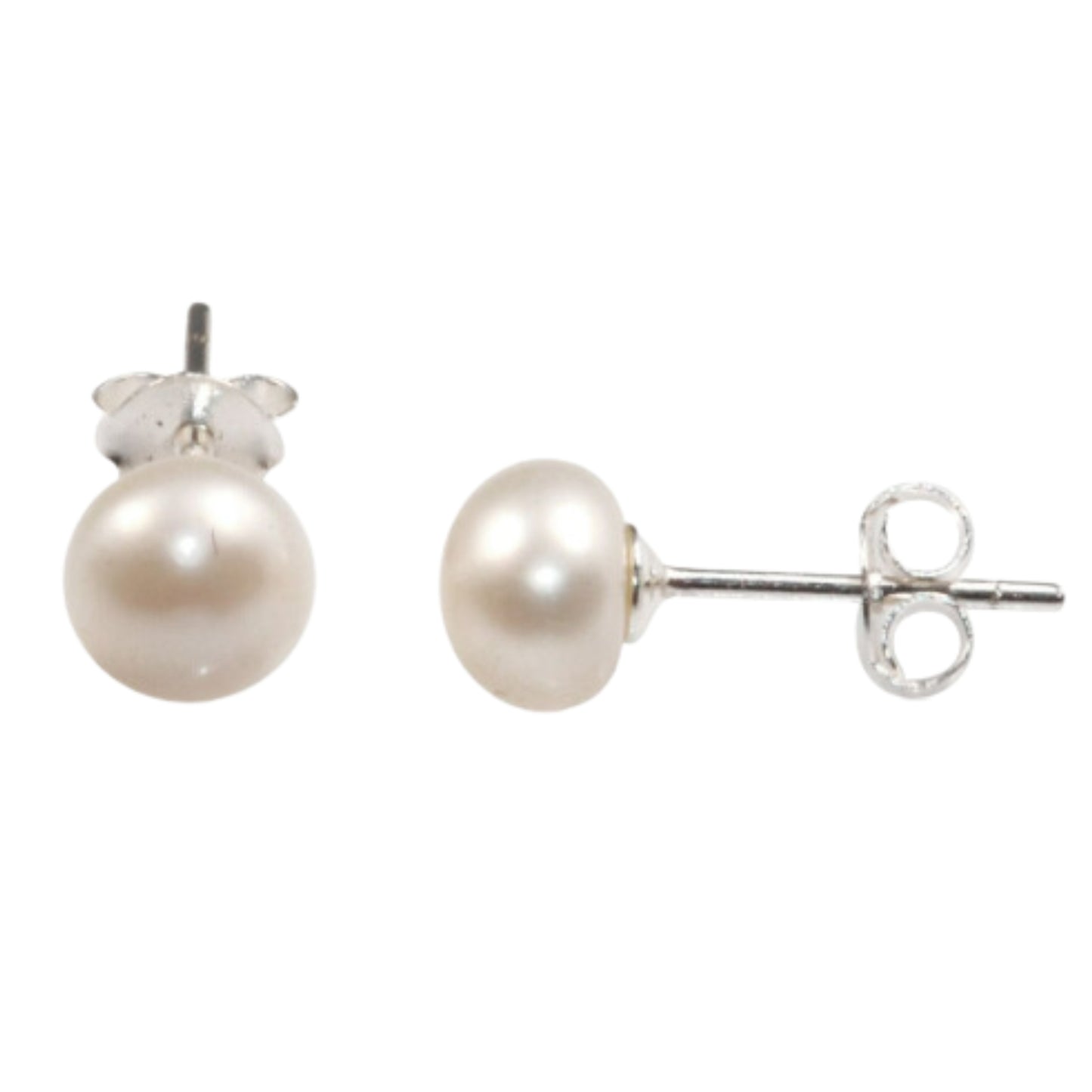 MCJ Pearl 6mm Stud Earrings - EQ Saddlery