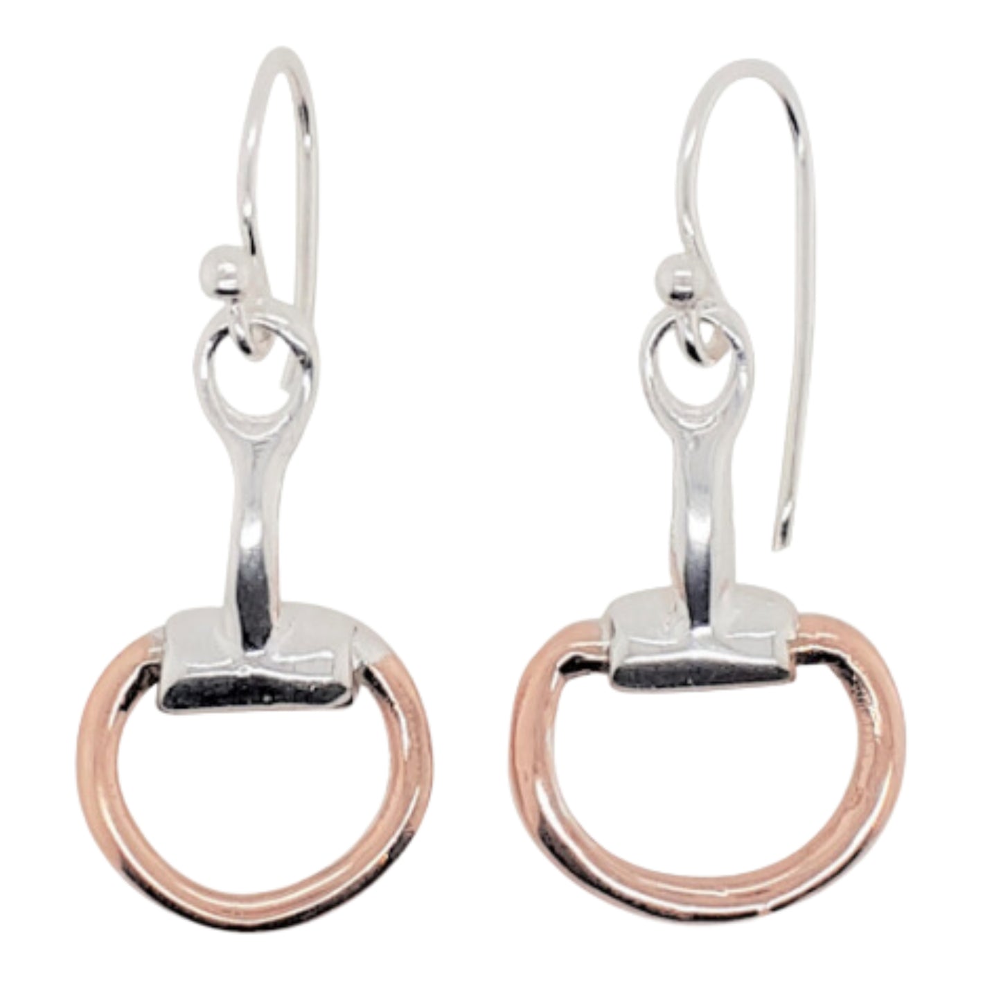 MCJ Two Tone Horse Bit Drop Earrings - EQ Saddlery