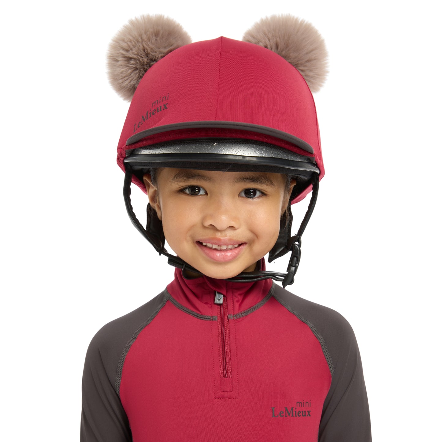LeMieux Mini Double Pom Hat Silk - EQ Saddlery