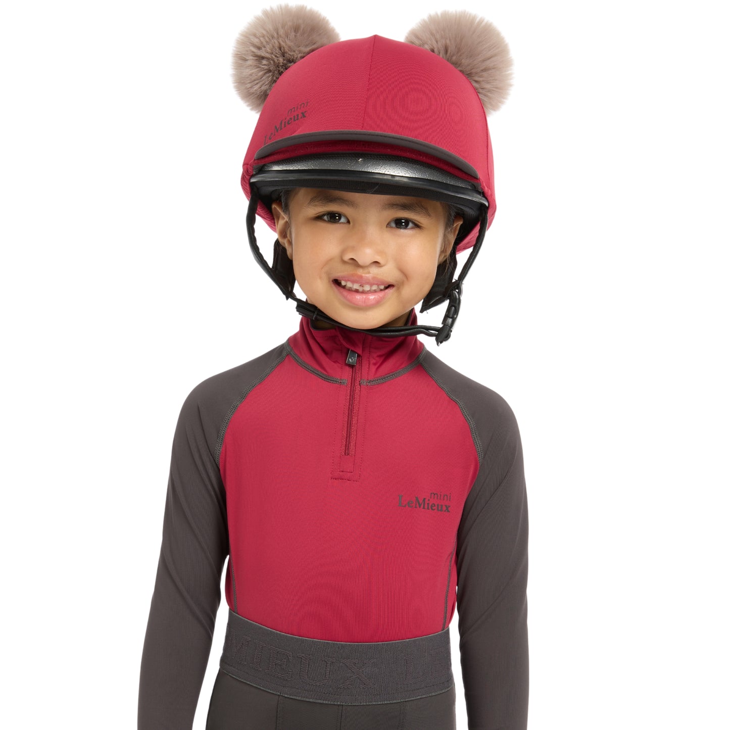 LeMieux Mini Double Pom Hat Silk - EQ Saddlery