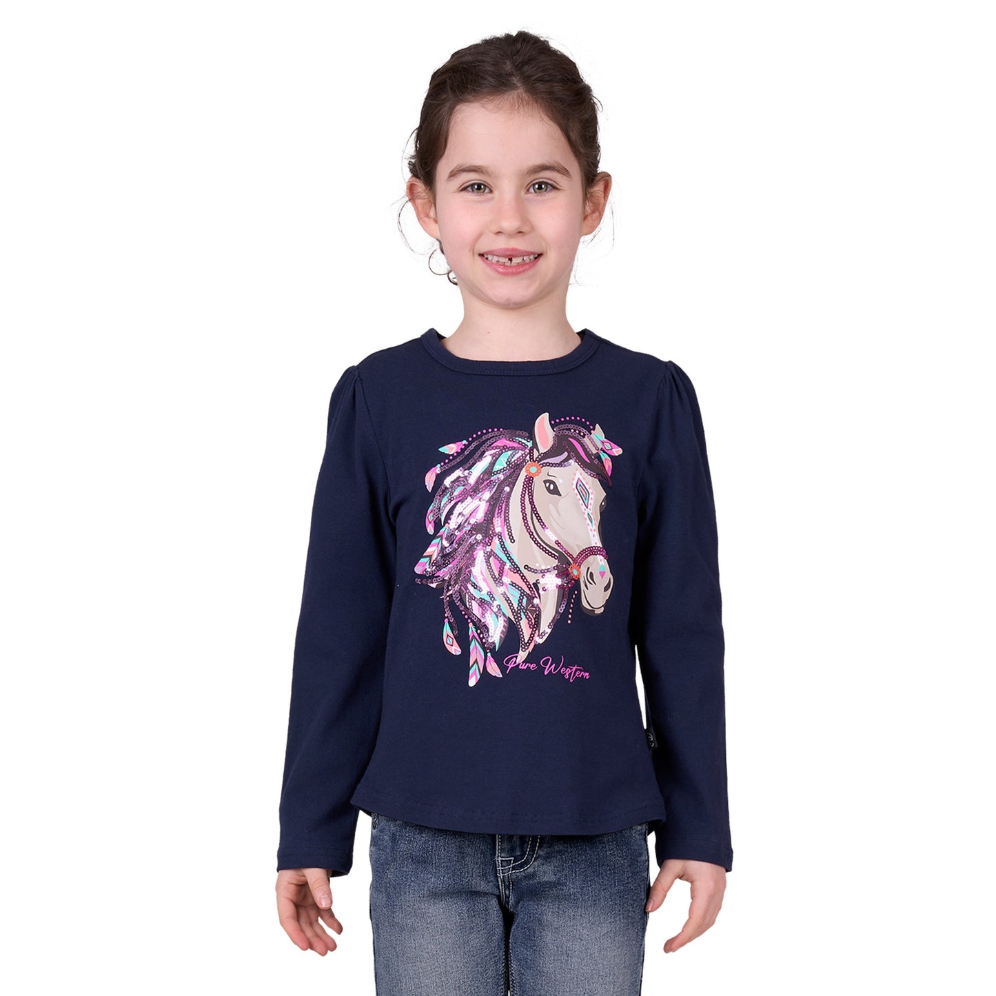 Pure Western Girls Kit Long Sleeve Tee - EQ Saddlery