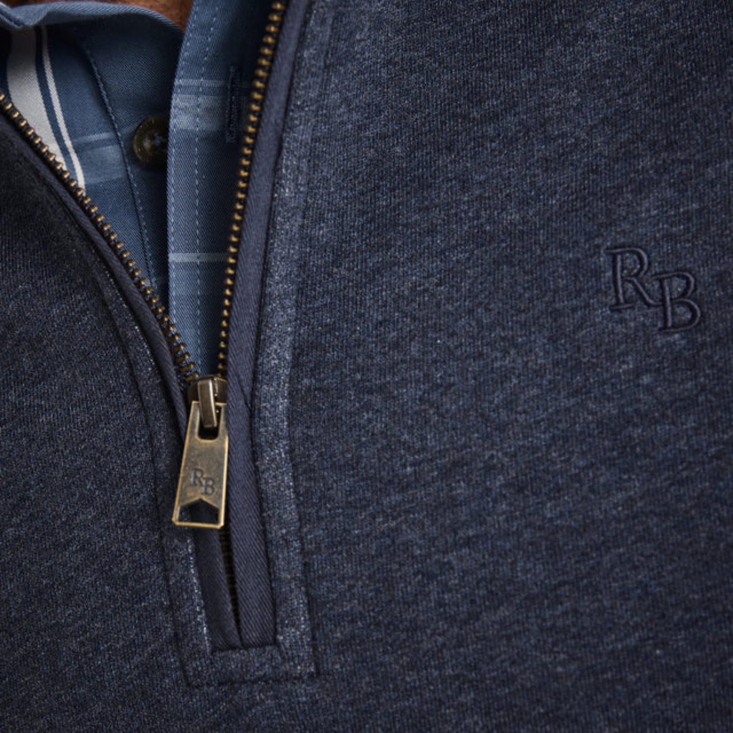 RB Sellars Mens Trentham Half Zip Jumper