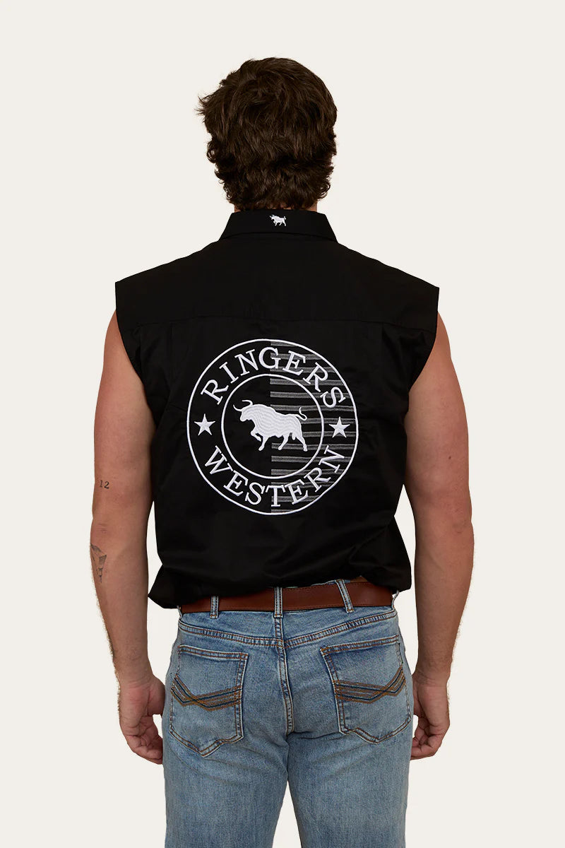 Ringers Western Mens Hawkeye Flag Sleeveless Work Shirt - EQ Saddlery