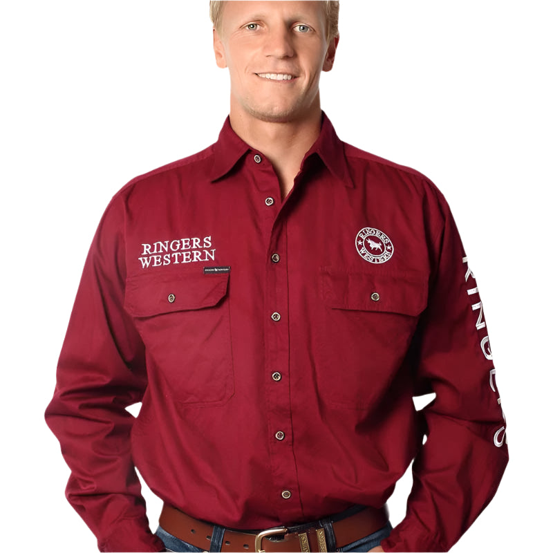 Ringers Western Mens Hawkeye Full Button Work Shirt - EQ Saddlery