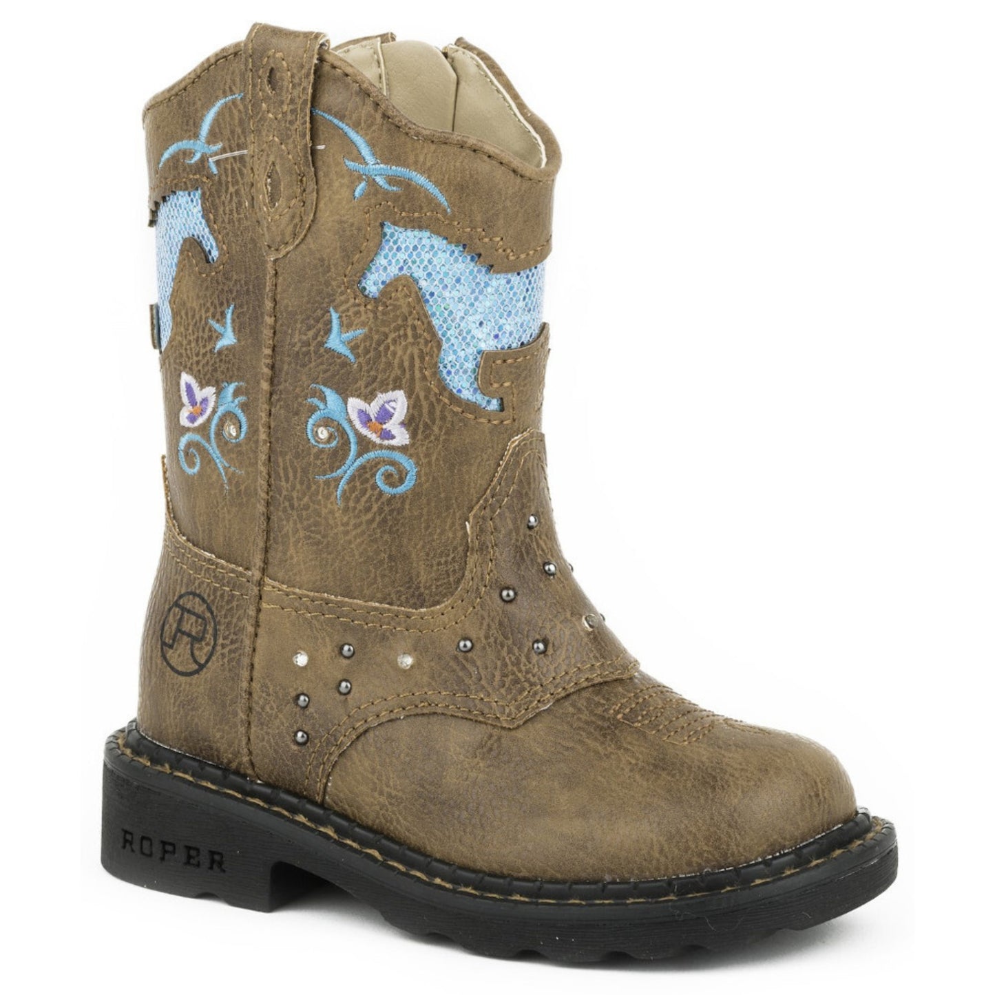 Roper Toddler Horse Flowers Boots - EQ Saddlery