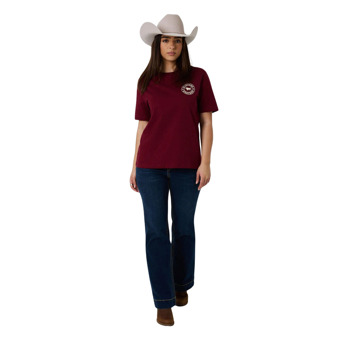 Ringers Western Womens Signature Bull Loose Fit T-Shirt