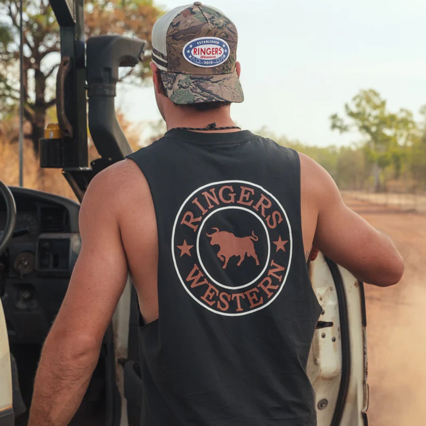 Ringers Western Mens Signature Bull Muscle Tank Top