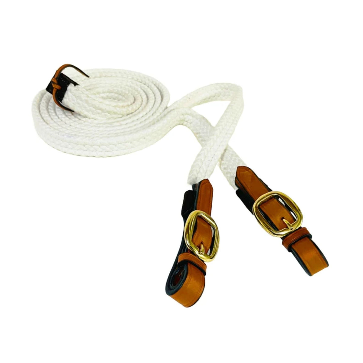 Toprail Stockmans Cotton Reins w Brass Buckles