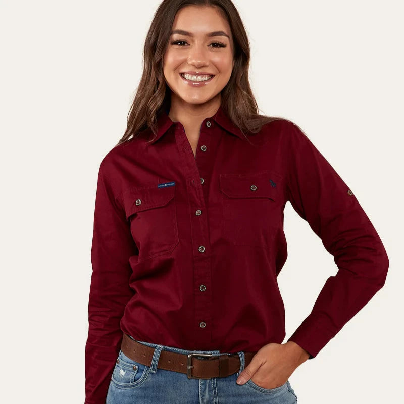 Ringers Western Womens Pentecost River Full Button Work Shirt - EQ Saddlery