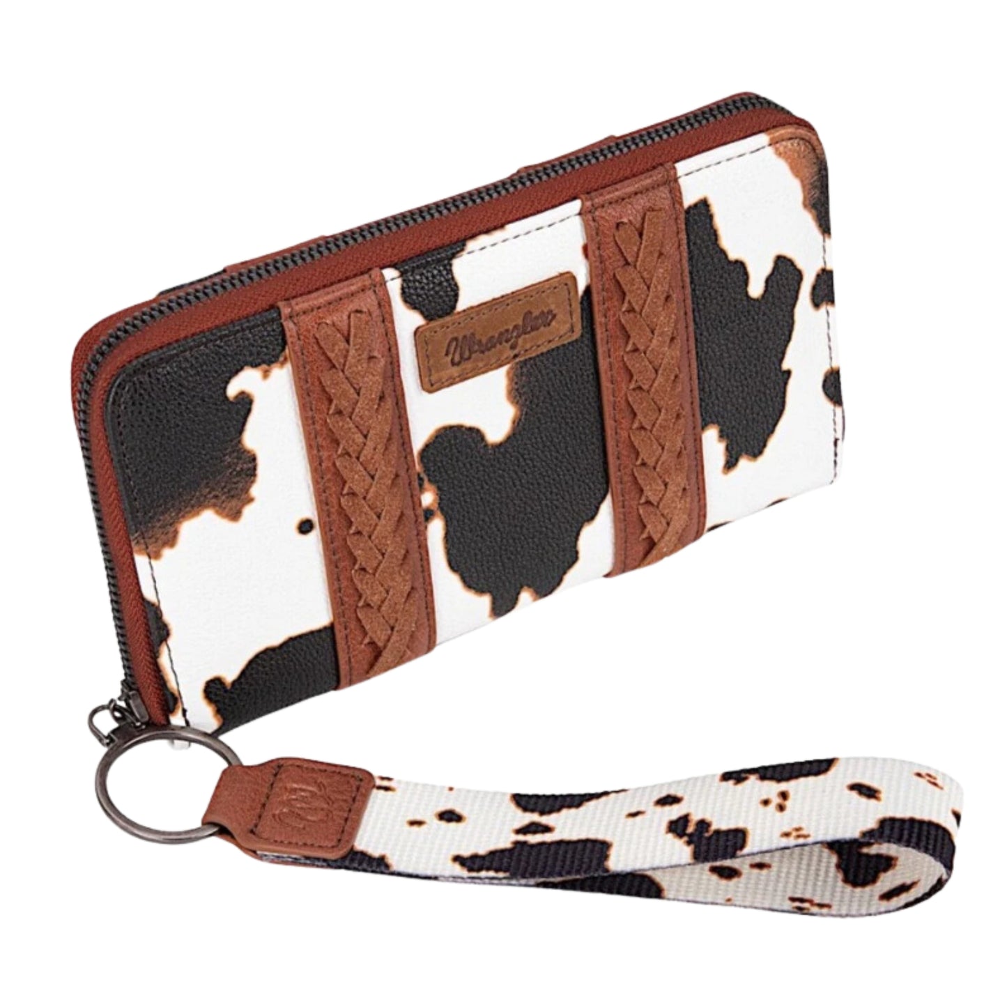 Wrangler Cow Print Large Wallet - EQ Saddlery