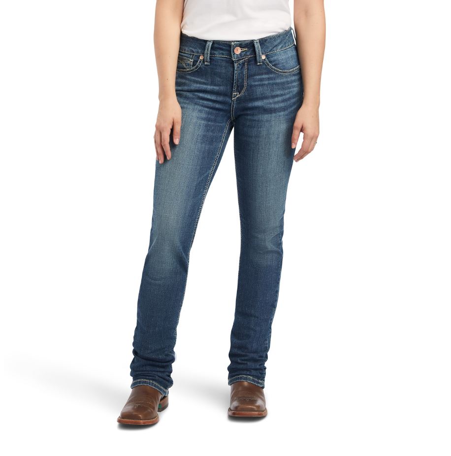 Ariat R.E.A.L Perfect Rise Straight Daphne Straight Leg Jeans - EQ Saddlery