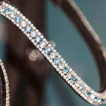 Lumiere Baby Blue Crystal Browband - EQ Saddlery