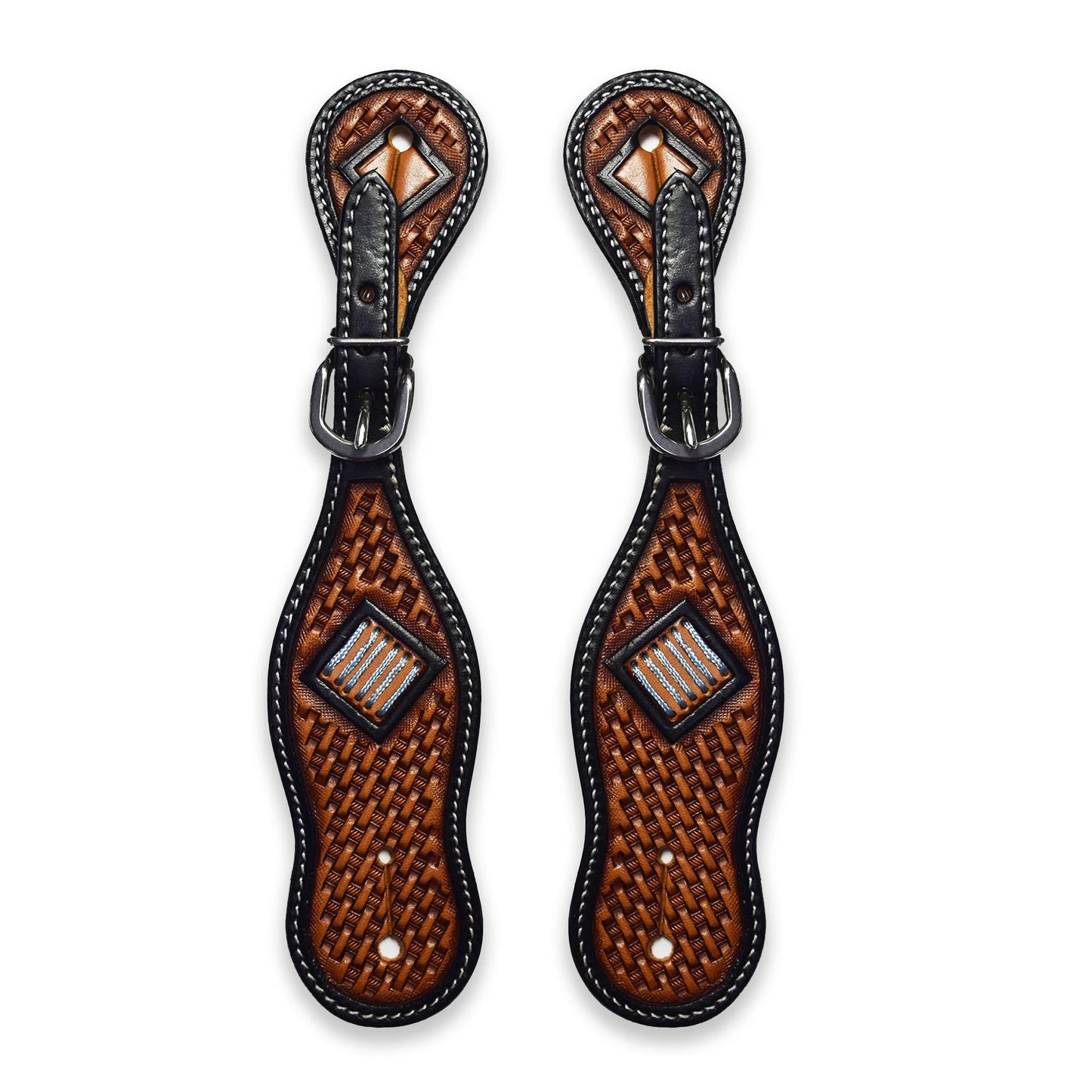 Ezy Ride Basket Stamping Two Tone Spur Straps