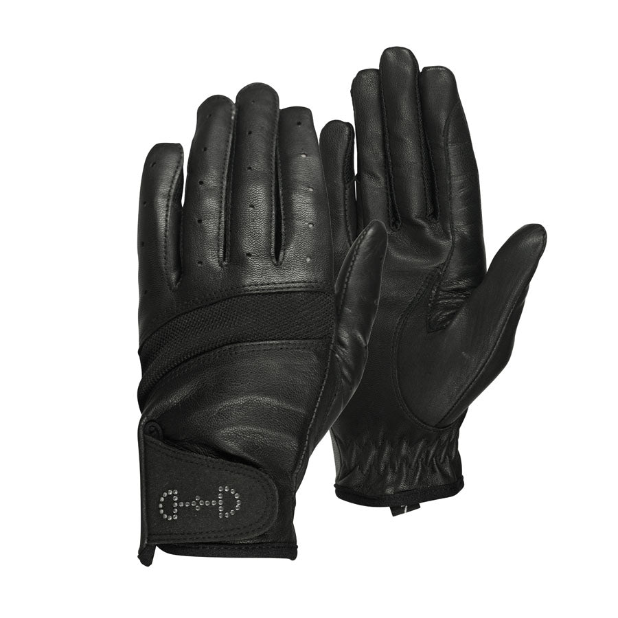 Horze Womens Leather Mesh Gloves - EQ Saddlery