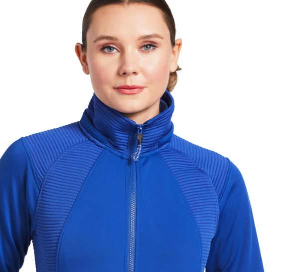 Ariat Womens Wilde Full Zip Sweatshirt Mazarine Blue - EQ Saddlery