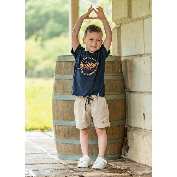 Bullzye Boys Projection Short Sleeve Tee Navy - EQ Saddlery