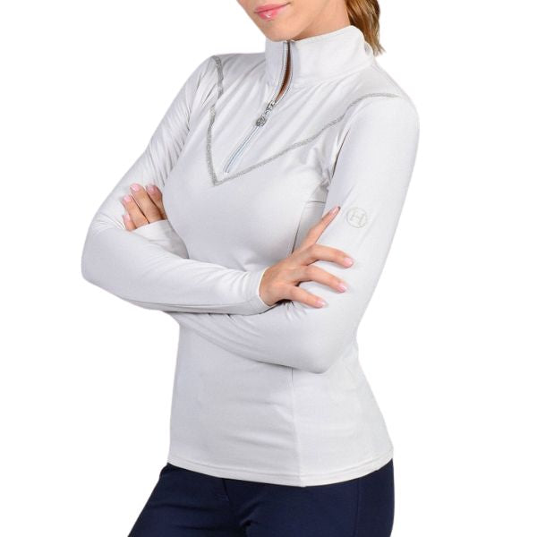 Harcour Poete Long Sleeve Warm Polo Navy - EQ Saddlery