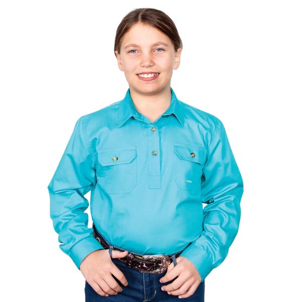 Just Country Girls Kenzie Half Button Work Shirt - EQ Saddlery