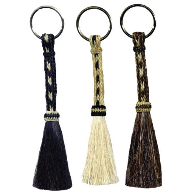 Key Ring Three Strand Horse Hair Tassel