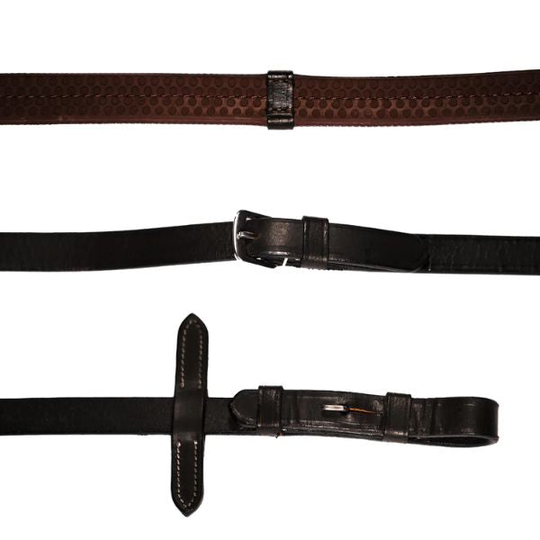 Lumiere Leather and Rubber Grip Reins
