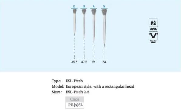Mustad Pitch E Slim Nails - EQ Saddlery