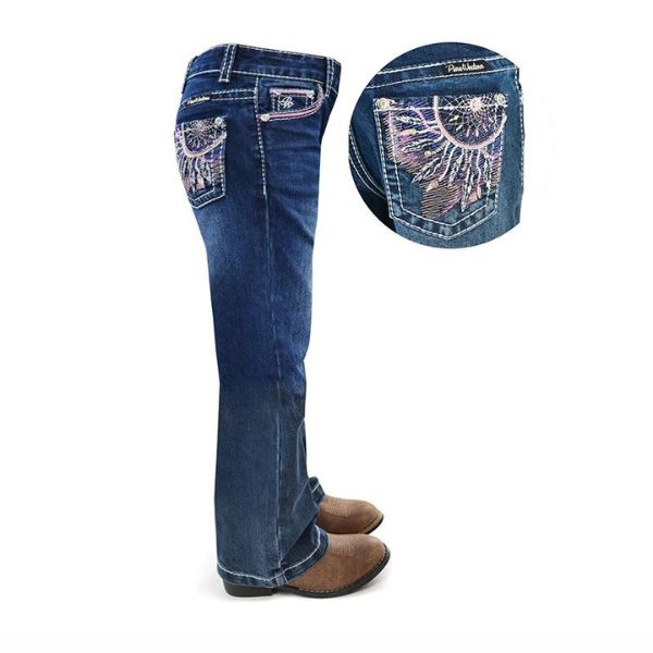 Pure Western Girls Willa Boot Cut Jean Evening Sky - EQ Saddlery