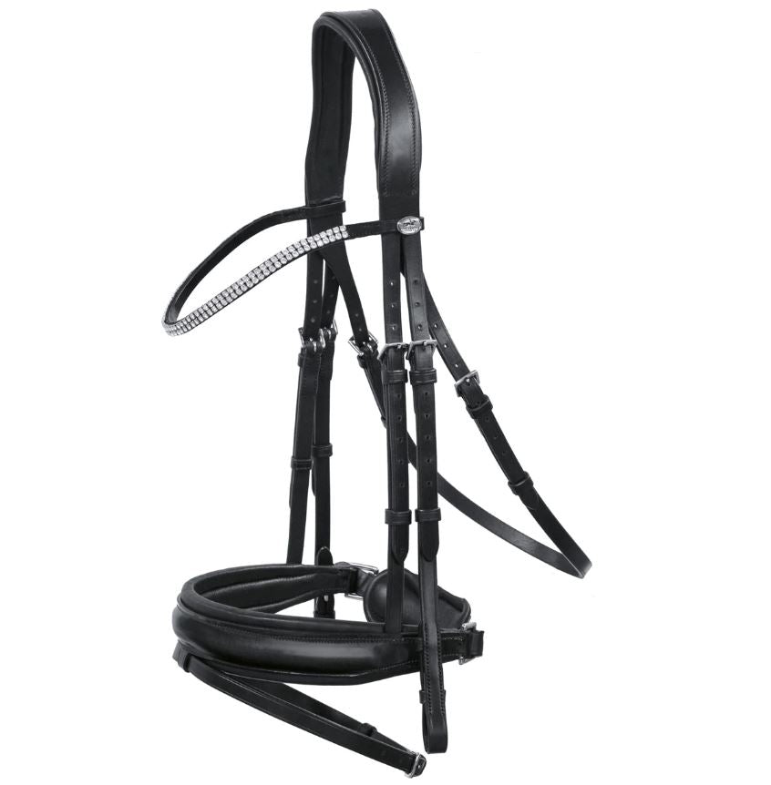 Schockemohle Manhattan Bridle Black/Silver - EQ Saddlery