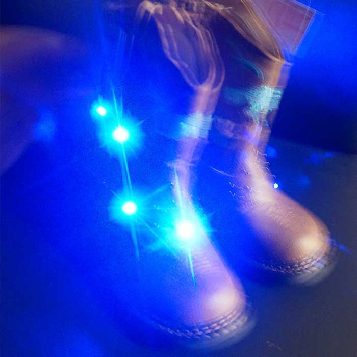 Just Country Little Kids Horse Flower Light Up Boots