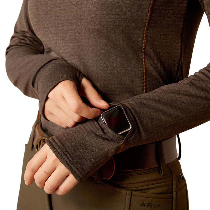 Ariat Womens Gridwork 1/4 Zip Base Layer - EQ Saddlery