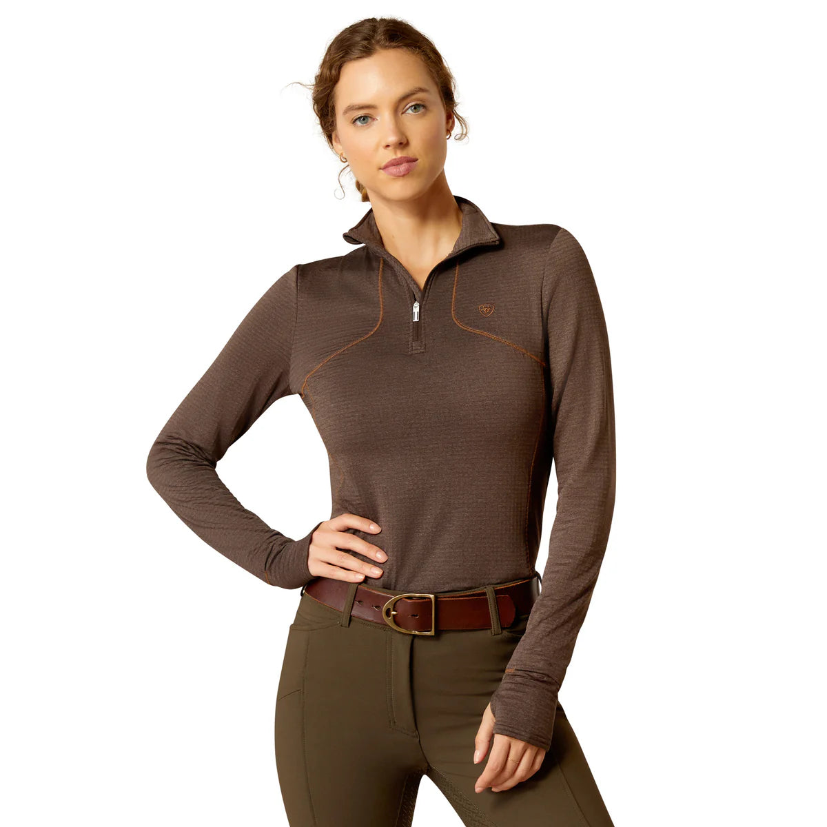 Ariat Womens Gridwork 1/4 Zip Base Layer - EQ Saddlery